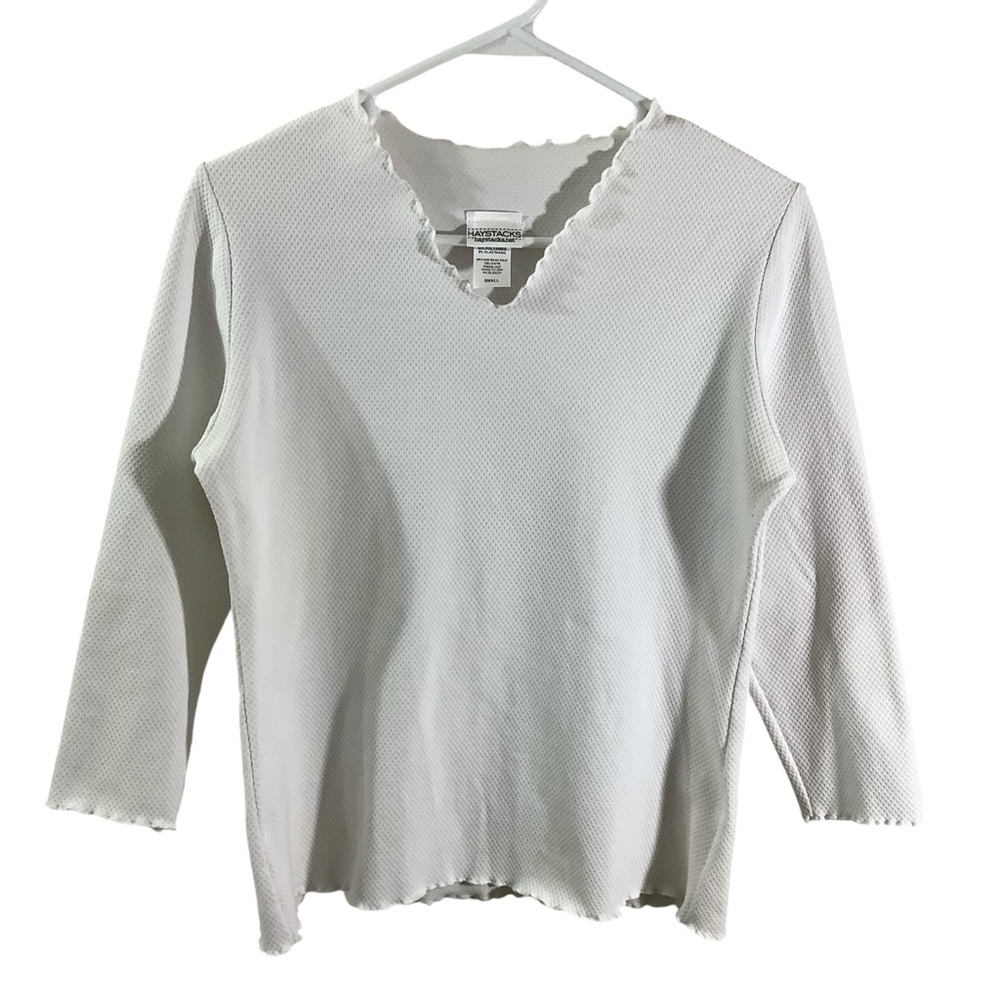 Haystacks White Coldess Surreal Textured Top